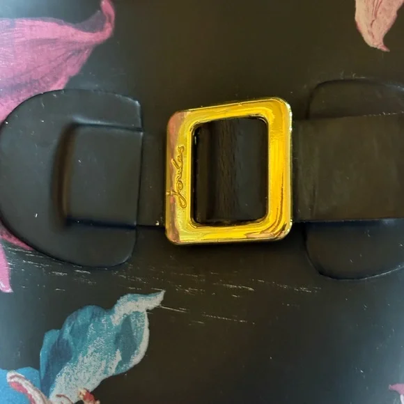 Joules Women’s Molly Welly Black Botanical Floral Rain Boots 39 8 M Mid Height - Picture 5 of 10